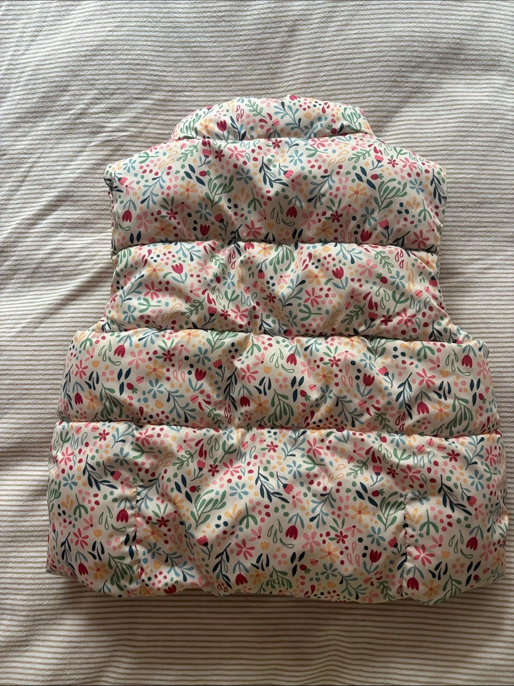 Girls' Floral Puffer Vest - sz4-5